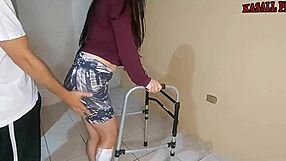 Curvy Milf Steps On Walker, Seduces Stepson