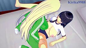 oh man, ikaruga and yomi goin’ at it with wild futanari sex... senran kagura hentai!