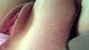 redhead stuffs undies and squirts outdoors!