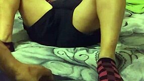 A wife has sex with her husband while also sucking another man’s penis in a threesome