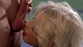 milf babe gags on cock during choking blowjob until facial