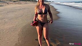 i'm the blonde girl getting fucked doggystyle on the beach by my fan