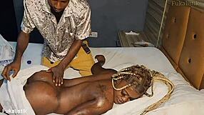 why is this horny benin mistress ripping clothes to fuck her houseboy with big black cock?
