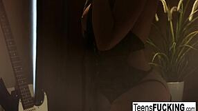 i-i seduced him in lingerie and stockings, busty blonde teen katarina with cumshot and blowjob