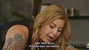 Shame4k shows mature blonde with big tits bound in kinky Czech affair