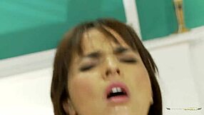 A curvaceous brunette gets what she needs from a well-endowed black man