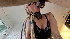 Bela's hot deepthroat and doggystyle lead to creampie!