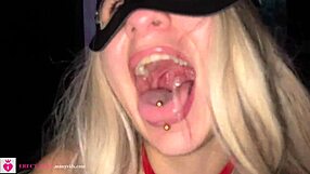 Merry Christmas Deepthroat In The New Year With Tears In A Beautiful Harness Pov Free