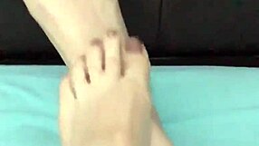 Sexy Latina girl shows off her cute feet in this video