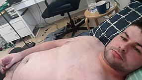 Hot british guy drenched in cum