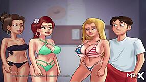 Summertime Saga Uncensored Cartoon Blowjob Leading To Milk Extraction Scene 96