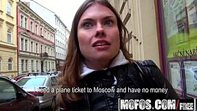 Is this skinny girl desperate enough to suck cock in public?