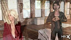 Blonde practices acting with nude posing in episode 28