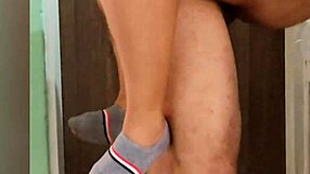 my dad's best friend visits, so i suck his big cock until it drips