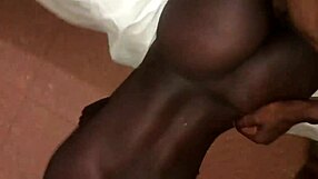 This Nigerian babe struggled with that big BBC from the Ghanaian footballer, trying missionary and cowgirl before squirting.