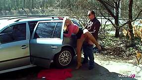 Teen 18+ Fucked Outdoors on Parking Spot!