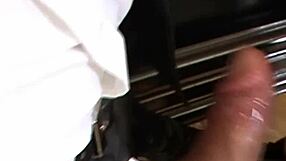 gorgeous brunette enjoys a huge treat in her ass