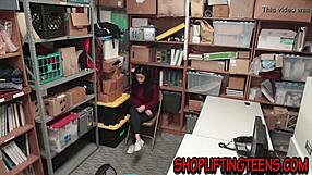 amateur teen thief gets facial on hidden cam 😏