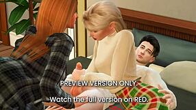 under the mistletoe, this 3d hentai preview is so sensual 😍