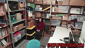 amateur teen thief gets facial on hidden cam 😏