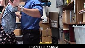 Pregnant Kimmy Granger banged by security officer for shoplifting in store