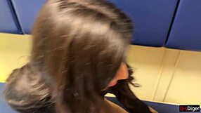 Public agent seduces teen on train for steamy sex session