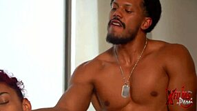 Muscular Dark Guy Destroys Skinny Redhead Venezuelan In Bed