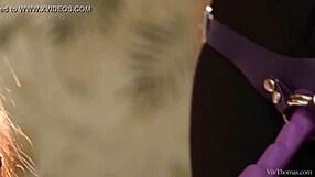 Eveline Dellai commands Leila Smith to be her slave with strapon