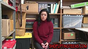 amateur teen thief gets facial on hidden cam 😏