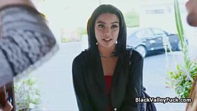 Fucking Sweet Ebony Pussy While Girlfriend Is Home