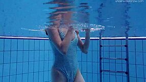 Teen Anna Netrebko Rips Clothes in Pool Striptease