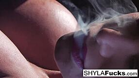 Shyla's Smoking Fetish with Big Tits and Ass
