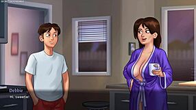 Busty Stepmom Flaunts Huge Breasts in Summertime Saga 3D Porn Game Long Replay