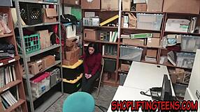 amateur teen thief gets facial on hidden cam 😏