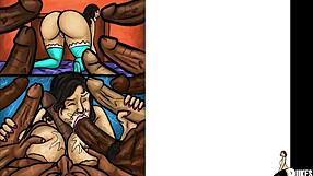 Latin milf sucks huge black dicks!