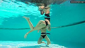 Just chilling by the pool when Eva Sasalka and friends started a wild Hungarian group bang underwater.