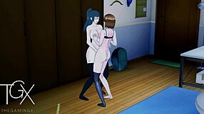 Nobara and maki have explosive lesbian sex in anime jujutsu hentai yuri game!