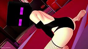 Girlfriend in fishnets ready to fuck before bed