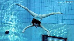 Teen Anna Netrebko Rips Clothes in Pool Striptease