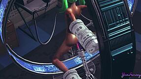 Yaoi Femboy 3D Ash Trapped in Sex Machine Anime Porn