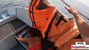 Thai girlfriend loves that big cock outdoors.