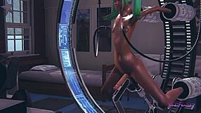 Yaoi Femboy 3D Ash Trapped in Sex Machine Anime Porn