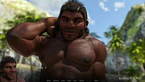 Lora Croft banged by huge dick monsters on enchanted island