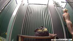 Blonde Milf Caught Unaware by Spy Camera at Public Pool