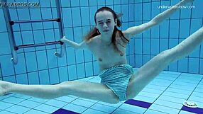 Teen Anna Netrebko Rips Clothes in Pool Striptease