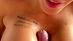 busty chubby teen gets wet in backstage shower, huge facial from pov blowjob