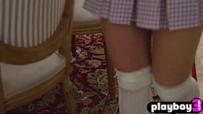 Hot brunette teen Hayli Sanders in solo softcore posing
