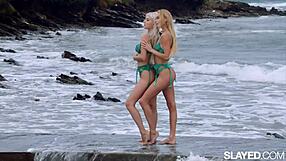 BLONDE BEAUTIES NANCY & EVA GET NAUGHTY AT WORK!