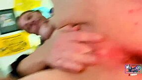 Playing with my girlfriend's pussy lips and licking them