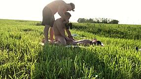 fucking hard with a skinny russian blonde teen in backstage backroom blowjob action